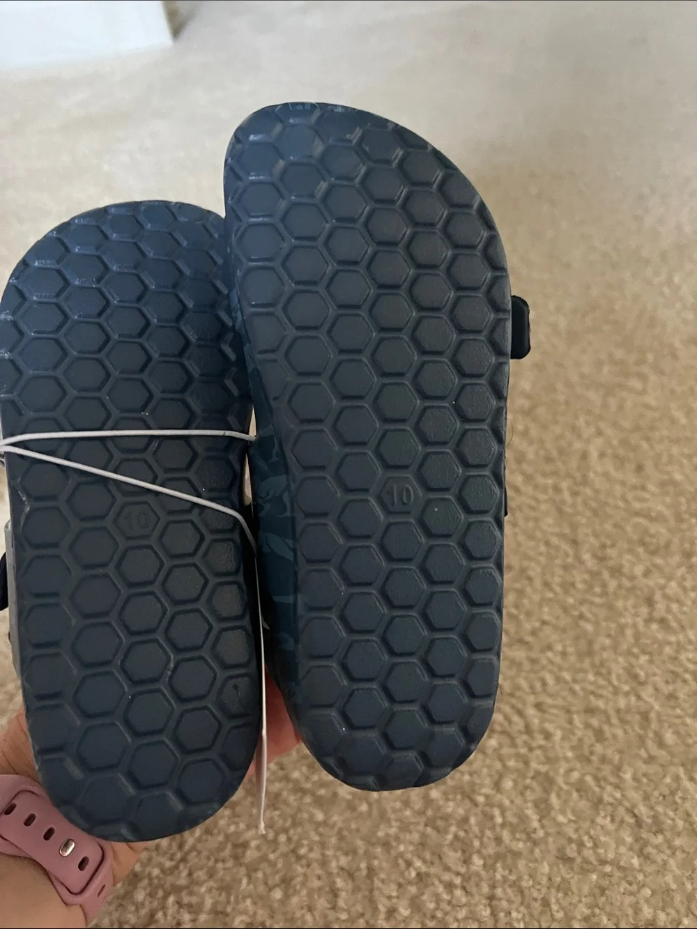 NWT 10 Toddler Cat & Jack Navy Blue Boys' Adjustable Buckle Sandals